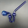 Ball OD 30mm Glass Oil Burner Pipe U Style Bent Oil Burning Pipes Water Bong Curved Tube Smoking Tobacco Dry Herb