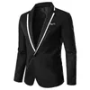 Chaqueta delgada para hombre, chaqueta de traje informal de negocios, chaqueta de un botón para novio de boda, 220527