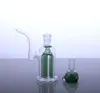 6 inches New glass mini bong bubbler smoking water pipe with 5 arms tree perc oil dab rig joint 19MM green, blue, clear