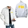 Mens Jackets Fashion FBI Parint Zippper Jacket Men Spring Autumn Long Sleeve Casual Windbreaker Coat Male Oversized Harajuku Streetwear 7xl