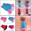 Vêtements pour chiens Fournitures pour animaux de compagnie Jardin Chiot-Vêtements Petits vêtements pour filles Summer Love Hearts Robe Chiens Drop Livraison 2021 VBDCU