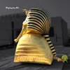 Statua gonfiabile dorata della pietra del faraone 3m/6m grande scultura di Tutankhamon di esplosione dell'aria con la maschera dell'oro per l'evento del club