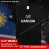 Namibia Country Flag Tshirt DIY Custom Jersey Fani nazwy numer marki bawełny t koszule mężczyźni kobiety luźne swobodne sportowe koszulki 220620