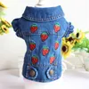 Apparel Jeans Pet Dog Vest Shirts Clothes Winter Puppy Cat Denim T-shirt Casual Cowboy Jacket For Small Dogs Chihuahua Coat Costume 10A