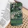 Green Forest Designer Téléphone Cas Classique Lettre De Luxe Antichoc Couverture De Téléphone Pour IPhone 13 11 12 Pro Max 7 8 Plus Cas De Haute Qualité