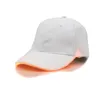 LED lysande svarta hattar Sun Protection Snapback Hat Cotton Sports Glowing Baseball Cap