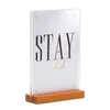 Restaurant Menu Houder Bureau Uithangbord Tabel Prijs Tag Display Naam Kaart Label Houder Rack Acrylic Fotolijst Magnetisch Hout A4