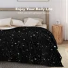 Filtar Anti-Ball Filt för Aircraft Office Tupplur Black Universe Throw Warm Plush Filtblankets