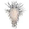 100% 입발 펜던트 램프 CE UL Borosilicate Murano 스타일 유리 Dale Chihuly Art 큰 크기 화이트 펜던트 터키 크리스탈 샹들리에