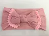 Accessoires pour cheveux de bébé, bandeau élastique de couleur unie avec nœud papillon, Turban pour bébé fille