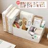 2in1 pen holder Desk organizer stationery cil book Stand for Organizers Bookend school cil case office 220510