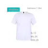 T-shirt de sublimação em branco de transferência de calor local de armazém branco
