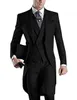 Classic Long Bridegroom Tuxedo Formal Custom Design Tailcoat Men Party Groomsmen Suits For Wedding Tuxedos Jacket+Pants+Vest 220407