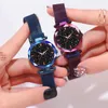 Montres Montres de Luxury Montres de Luxe 2022 Montre Mesdames Stare Starry Sky Magnetic Magnetic Watchwatch Luminous Relogio Feminino