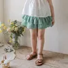 Summer Cotton Ruffle Baby Girls Shorts Dziewczęta koronkowe szorty Ruffle Dzieci puste podwójne warstwy spodnie 1-13 lat Dzieci Krótkie CL921 220707