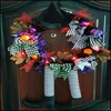 Decorazione per feste Ghirlanda di streghe di Halloween con gambe di cappello Ciondolo per porta di zucca Novità per bar di casa Consegna di goccia di casa stregata 2021 Evento Sup