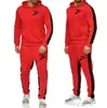 Men Splice Tracksuit Autumn Winter Men's Sports Sports Sports Sports calças 2 peças Conjunto de moda Faixa Casual Ternos Plus Tamanho S-3xl