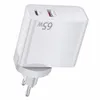 65W GaN Charge rapide PD USB et qc 3.0 18W Chargeur pour téléphone portable Apple iPhone 13 pro 12 11 8 7 Adaptateur secteur ipad EU UK US Plug Type C ADAPTATEUR MUR MAISON