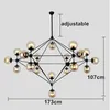 Color Globe Body Lights Living For Designer Kitchen Chandeliers Black/Gold Room With Lightings Lamp Glass Options Dqwmg