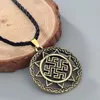 Pendant Necklaces Fashion Unique Men Necklace Symbol Of Sun Charm Geometric Black Chain Good Luck JewelryPendant