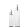 Frost PET bouteille en plastique 100ML or argent anneau atomiseur pompe cosmétique vaporisateur parfum emballage bouteille rechargeable