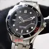 Relojes de pulsera de lujo para hombre, relojes impermeables de cristal de zafiro 007 de acero inoxidable, movimiento de barrido mecánico automático para hombre