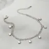 Charm Bracelets Gold Simple Crystals Chain Pendant Stars Charming Anklets For Women Beach Foot Jewelry Leg Ankle AccessoryCharm