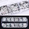 Nagelkonstdekorationer Multisize Rhinestones 3D Crystal AB Clear DIY Silver Rivet Rhinestone Akcesoria do Paznokcinail Stac229697449