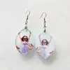 Oavslutad sublimering av tomma örhängen akryl med örhängen och hoppring för kvinnors flickor smycken DIY -projekt