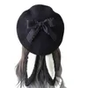 Bunny Beret Women Cute Lolita wełna berets francuski artysta styl ciepły zimowa czapka J220722