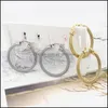 Hoop Hie Earrings Jewelry Fashion Stainless Steel Stranded Wire Mesh Womens Party Wedding Gift Wholesale E-613 Drop Delivery 2021 2Ezbj