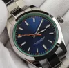 Man Watch Green Blue Glass 116400 Super Luminous BP Factory версия нержавеющая сталь 40 мм 2813 Автоматическое движение 116400GV Дайвинг -часы для мужчин