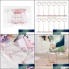Party Decoration Event Supplies Festive Home Garden 12pcs Rose Gold Heart Shape Po Holder Table Stand Place Card Clips Paper Menu Nummer F