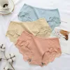 10PCS/Set Sexy Women Cotton Underwear Panties Female Lace Pantys Lingerie Ladies Briefs Solid Colors Comfortable Underpants 220422