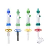 Headshop214 NC067 Narghilè 14mm foro aria tubo di vetro riciclato punta in titanio quarzo Banger chiodo colorato a prova di fuoriuscite pipa ad acqua Bong