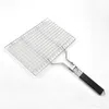 Panier de barbecue Portable pour poisson, avec sac de transport, en acier inoxydable, avec poignée détachable et pliable, outils de grillades d'extérieur