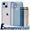 حالات الهاتف الفاخرة المصنوعة من الطبقات الكهربائية لـ iPhone 13 12 11 Pro Max XS Ultra Thin Matte Shockproof Soft Tpu غطاء TPU