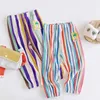 Children s Rainbow Folds Pants Girl Spring Summer Casual Elastic Waist Sweatpants Loose Trousers Korean Style Kid Clothes 220808
