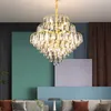 Luxury Living Room Decoration Chandeliers Designer Transparent Crystal Lamp Master Bedroom Room Restaurant Hanging Light Fixture