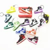 14 Styles 3pcs/set Designer Silicone 3D Sneaker Ball Shirt Keychain with Red Box Men Women High Quality Shoes Keychains Fashion Basket Basket Keychain and Boxes