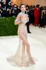 Kendall Jenner Long Naken Mermaid Prom Klänningar Lyx Crystal Aftonklänning Se igenom Black Girls Graduation Party Gown