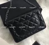 Wholesale women real leather crossbody bag caviar lattice woc desinger shoulder bag gold silver chain wallet purse mini all match cover closure 33814 low price offer