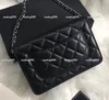 Toptan Kadınlar Gerçek Deri Crossbody Bag Caviar Kafes Woc Desinger Omuz Torbası Altın Gümüş Zincir Cüzdan Çanta Mini Tüm Maç Kapak Kapağı 33814 Düşük Fiyat Teklif