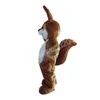 Halloween nouveau costume de mascotte d'écureuil brun tenues de personnage de dessin animé de haute qualité costume unisexe adultes tenue déguisement de carnaval de noël