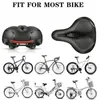 Cykel sadel kudde män kvinnor komfort minne skum bred cykel säte vattentät ersättning universal för berg/väg/träning cyklar zxctb0001