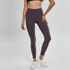Pantalones de traje de yoga Lu de color para mujeres Meleras de gimnasio de alta cintura Fitness elástica deportes al aire libre