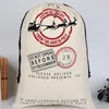 12 Styles DHL Christmas Gift Bag Pure Cotton Canvas Drawstring Sack Bags With Xmas Santa Design fy4909 GC0825
