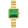 Relojes de pulsera Reloj Shengke para mujer, relojes elegantes con esfera cuadrada verde, venta al por mayor, reloj de cuarzo japonés, relojes de pulsera femeninos