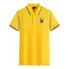 Stade Malherbe de Caen Men and Women Polos Mercerized Cotton Short Sleeve Lapel Breattable Sports T-shirt logotyp kan anpassas