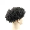 天然耐久性のあるフルスキンPUベースAFO 8mm kinky curly vlooped toupeee for menインドの人間の髪の髪の交換システム